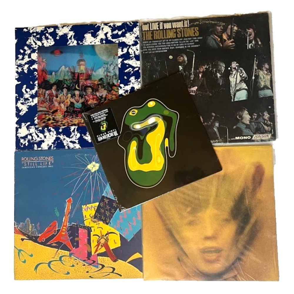 Rolling Stones Rock N Roll Vinyl Album Lot 5pc Still‎ Life Satanic Majesties Set